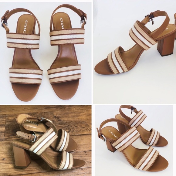 Coach Shoes - Coach Princeton Leather Strappy Slingback Sandal